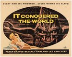 "IT CONQUERED THE WORLD" HALF-SHEET MOVIE POSTER.