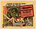 "THE MONSTER THAT CHALLENGED THE WORLD" HALF-SHEET MOVIE POSTER.