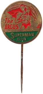 "SUPERMAN CLUB/THE ARGUS" C. 1947 AUSTRALIAN NEWSPAPER MEMBER'S STICKPIN.