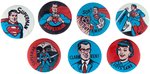 SUPERMAN SEVEN FROM SET OF EIGHT VENDING MACHINE 1966 BUTTONS.