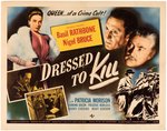 BASIL RATHBONE SHERLOCK HOLMES "DRESSED TO KILL" HALF-SHEET MOVIE POSTER.