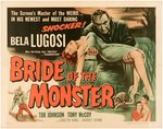 ED WOOD'S "BRIDE OF THE MONSTER" HALF-SHEET MOVIE POSTER.