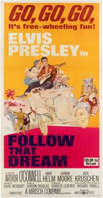 ELVIS PRESLEY "FOLLOW THAT DREAM" THREE-SHEET MOVIE POSTER.