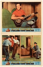 ELVIS PRESLEY "FOLLOW THAT DREAM" LOBBY CARD SET WITH ENVELOPE.