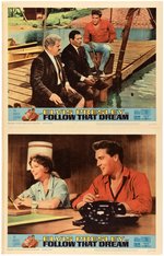 ELVIS PRESLEY "FOLLOW THAT DREAM" LOBBY CARD SET WITH ENVELOPE.