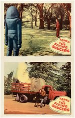 "EARTH VS. THE FLYING SAUCERS" LOBBY CARD SET.