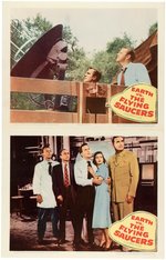 "EARTH VS. THE FLYING SAUCERS" LOBBY CARD SET.