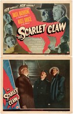 BASIL RATHBONE SHERLOCK HOLMES "THE SCARLET CLAW" LOBBY CARD SET.