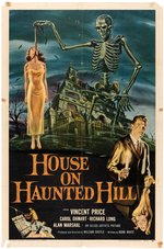 VINCENT PRICE "HOUSE ON HAUNTED HILL" MOVIE POSTER.