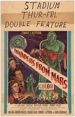 "INVADERS FROM MARS" WINDOW CARD.