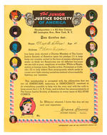 “THE JUNIOR JUSTICE SOCIETY OF AMERICA” COMPLETE KIT WITH CLUB MEMBER FABRIC PATCH.