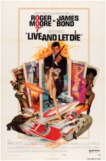 JAMES BOND "LIVE AND LET DIE" MOVIE POSTER.