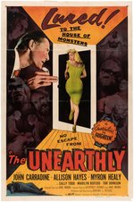 "THE UNEARTHLY" MOVIE POSTER.