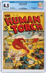 "THE HUMAN TORCH" #9 FALL 1942 CGC 4.5 VG+.