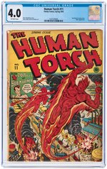 "THE HUMAN TORCH" #11 SPRING 1943 CGC 4.0 VG.