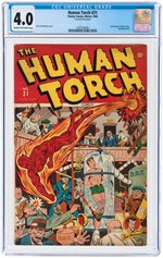 "THE HUMAN TORCH" #21 WINTER 1945 CGC 4.0 VG.