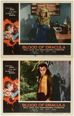 "BLOOD OF DRACULA" LOBBY CARD SET.