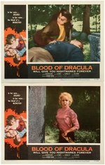 "BLOOD OF DRACULA" LOBBY CARD SET.