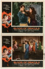 "BLOOD OF DRACULA" LOBBY CARD SET.