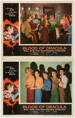 "BLOOD OF DRACULA" LOBBY CARD SET.