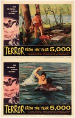 "TERROR FROM THE YEAR 5,000" LOBBY CARD SET.