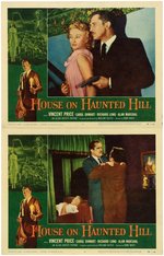 VINCENT PRICE "HOUSE ON HAUNTED HILL" LOBBY CARD SET.