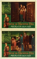 VINCENT PRICE "HOUSE ON HAUNTED HILL" LOBBY CARD SET.