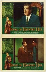 VINCENT PRICE "HOUSE ON HAUNTED HILL" LOBBY CARD SET.