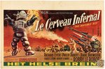 "INVISIBLE BOY" BELGIAN MOVIE POSTER FEATURING ROBBY THE ROBOT FROM "FORBIDDEN PLANET."