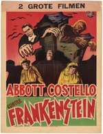 "ABBOTT AND COSTELLO MEET FRANKENSTEIN" BELGIAN MOVIE POSTER.