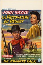 JOHN WAYNE "THE SEARCHERS" BELGIAN MOVIE POSTER.