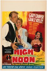 GARY COOPER "HIGH NOON" BELGIAN MOVIE POSTER.