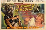 VINCENT PRICE "RETURN OF THE FLY" BELGIAN MOVIE POSTER.