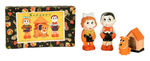 SCRAPPY/MARGIE/YIPPIE/DOG HOUSE BISQUE FIGURES BOXED.