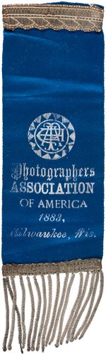 "PHOTOGRAPHERS ASSOCIATION OF AMERICA 1883" MILWAUKEE CONVENTION RIBBON.