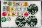 BALTIMORE TAXI CAB COLLECTION OF 23 PIECES MOSTLY DRIVER BADGES W/SERIAL NUMBERS.