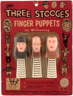 "THE THREE STOOGES FINGER PUPPETS" CARDED SET.