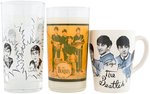 "THE BEATLES" GLASSES & CHINA MUG TRIO.