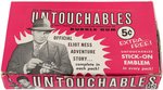 "THE UNTOUCHABLES" LEAF GUM CARDS DISPLAY BOX & WAX PACK.