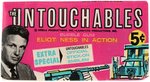 "THE UNTOUCHABLES" LEAF GUM CARDS DISPLAY BOX & WAX PACK.