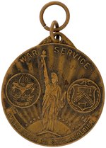 WWI WAR SERVICE AWARDS INSCRIBED TO BOY SCOUTS PLUS BUTTON.