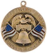 14K GOLD AND ENAMEL "1st PRIZE" PENDANT FOR "3rd LIBERTY LOAN SERVICE AWARD".