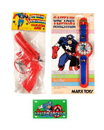 "CAPTAIN AMERICA" CARDED NOVELTY TOY LOT.