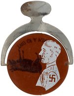 "TWO OF A KIND" OPTICAL ILLUSION SPINNER WITH HITLER'S FACE AGAINST A PIG'S BEHIND.