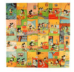 "MICKEY MOUSE RECIPE SCRAPBOOK" TWO VOLUMES WITH COMPLETE PICTURE CARD SETS.