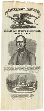 HENRY CLAY "CHESTER COUNTY CONVENTION" PORTRAIT RIBBON HC-35.