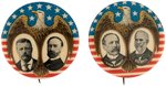 PAIR OF 1904 ROOSEVELT/FAIRBANKS & PARKER/DAVIS JUGATE BUTTONS.