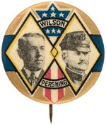 "WILSON PERSHING" WORLD WAR I ERA JUGATE BUTTON HAKE #98.