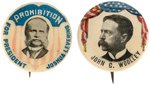 PAIR OF PROHIBITION BUTTONS INCLUDING LEVERING AND WOOLLEY UNLISTED IN HAKE.