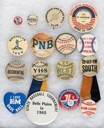 SCHOOL & LOCAL BASEBALL BUTTONS 16 MUCHINSKY PHOTO EXAMPLES PAGES 52-55.